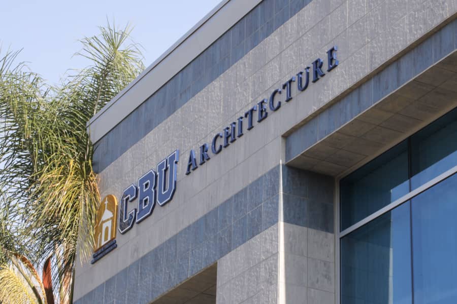 Exterior of the CBU architecture building