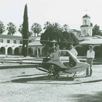 A small helicopter gifted to CBU, circa 1981
